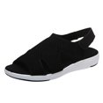 thumbnail image 2 of IUJSOY Women's Arch Support Walking Sandals Breathable Hollow Out Knit Slingback Platform Shoes, 2 of 6