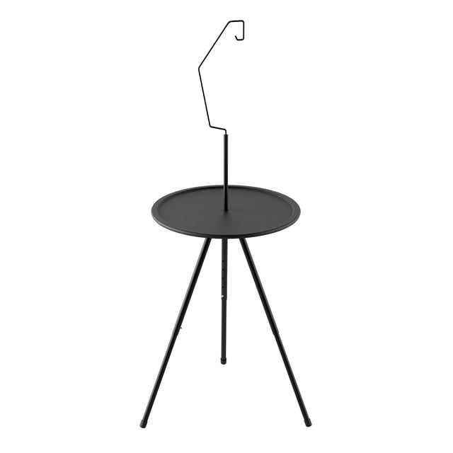 BAOPAI Portable Folding Round Outdoor Table with Adjustable Height and Double Layer Design including Light Hook for Camping Picnic and Tailgating