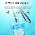 thumbnail image 4 of WRKEKC Clearance IPX8 Waterproof Phone Pouch, Touchscreen-Compatible Dry Bag for Swimming, Diving, or Rafting, Transparent Design with Adjustable Lanyard, Fits Up to 6.7 Phones, 4 of 7