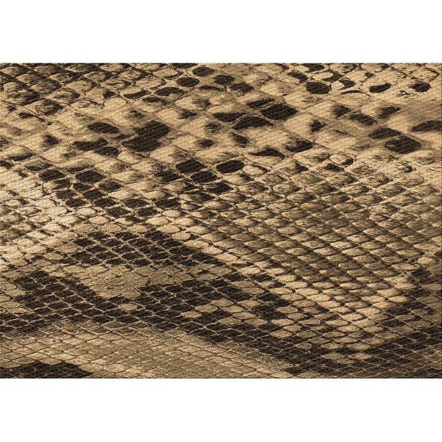 Ahgly Tapis Rectangulaire Lavable en Machine Intérieur Transitionnel Marron, 5 Pieds x 7 Pieds