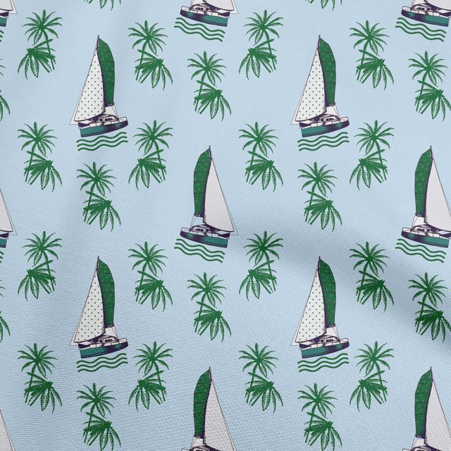oneOone Viscose Chiffon Light Blue Fabric Beach Sewing Craft Projects Fabric Prints By Yard 42 Inch Wide