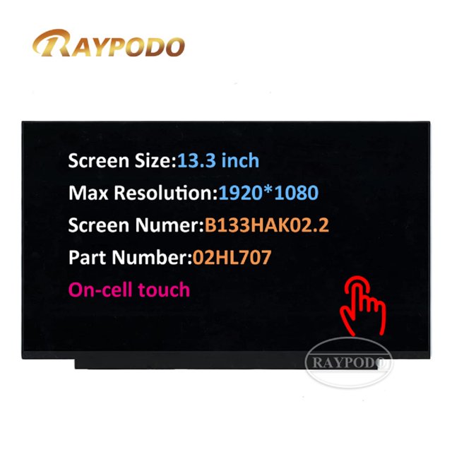 Laptop panel screen B133HAK02.2 Replacement Screen for 02HL707 - 13.3 inch 1920x1080 Full HD LCD Display