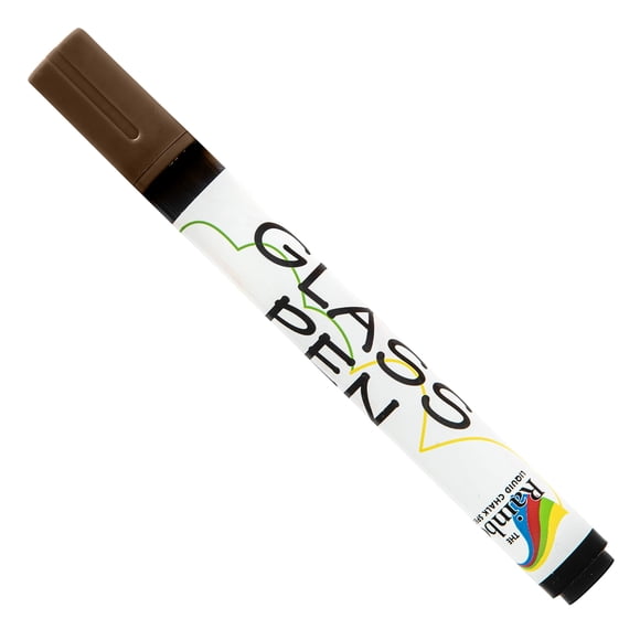 glass Pen Window Marker: Liquid chalk Markers for glass, car Marker or Mirror Pen with Washable Paint - car Windows, Mirror, Storefront Windows, Parade & Party, Holiday (Brown, Fine Tip)