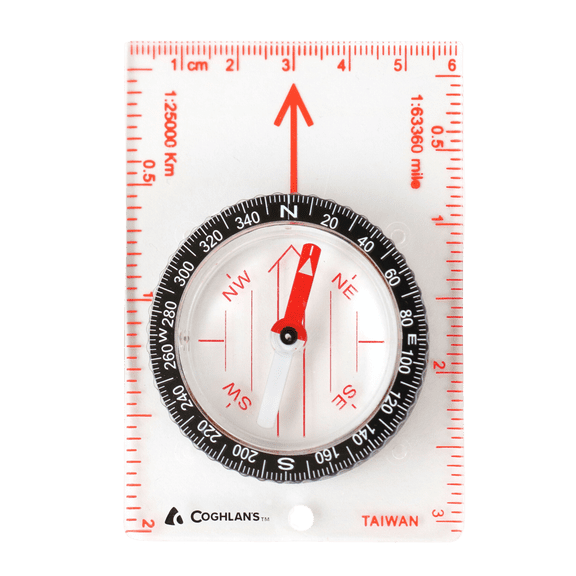 Coghlan's Lightweight Map Compass – Durable Rotating Bezel & Easy-Read Markings for Hiking & Camping