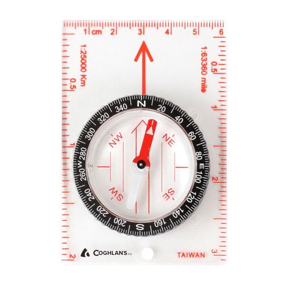 Coghlan's Lightweight Map Compass – Durable Rotating Bezel & Easy-Read Markings for Hiking & Camping