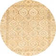 thumbnail image 1 of Ahgly Company Tapis d'Intérieur Rond Abstrait Jaune Soleil Oriental, 7 Pieds Rond, 1 of 6