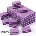 thumbnail image 2 of Becaristey 50 Pieces Mini Files Block Manicure Nail Art Polishing Buffer Tools Purple, 2 of 6