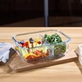 thumbnail image 2 of Mainstays Rectangle Glass Food Storage Container with Divider 1.3 L, 2 of 7