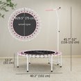 thumbnail image 3 of Soozier Trampoline de Rebond 40 Pouces pour Adulte avec Poignée Ajustable, Rose, 3 of 10