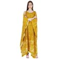 thumbnail image 4 of Moomaya Boat Neck Caftan Rayon Cover Up Printed Cold Shoulder Kaftan Maxi Dress, 4 of 6