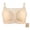 Beige, variant on Bra with Lace Trim Seamless Comfort Wireless Support and Pockets for Prosthesis - Casual Everyday Underwear for All Seasons