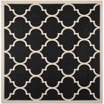 thumbnail image 1 of Safavieh Courtyard Black Indoor Outdoor Rug - Square 5'3", 1 of 1