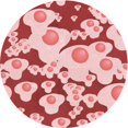thumbnail image 1 of Ahgly Company Tapis d'Intérieur Lavables en Machine, Carrés de Transition Rose Foncé, Carrés de 3', 1 of 7