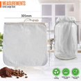 thumbnail image 3 of 6 Pack Organic Reusable Cold Coffee Brew Filters Bag,12 Inch Wine Brewing Filters Eco-Friendly Mesh Cotton Toddy Filter, 3 of 5