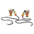 thumbnail image 4 of Wooden Mini Classic Drummer Djembe Percussion African Hand Drum Christmas Gift Wood Djembe Pendant B, 4 of 9