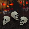 thumbnail image 3 of Décoration d'Halloween, lot de 3 crânes en plastique couleur os de 10 cm, 3 of 8