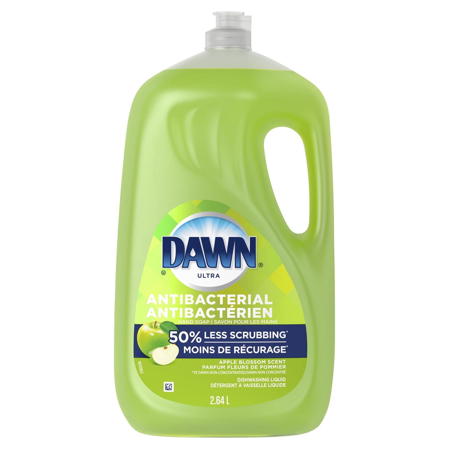 Dawn Ultra Antibacterial Dishwashing Liquid Dish Soap, Apple Blossom Scent 2.64L