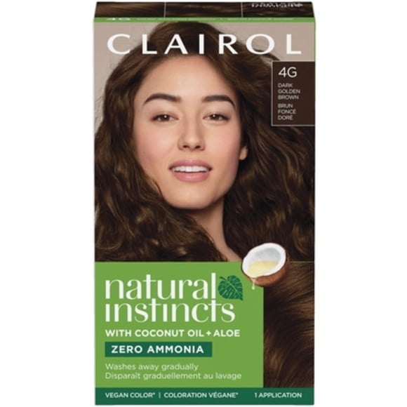 Clairol 4G 28G Golden Cappuccino Dark Golden-Brown Natural Instincts Hair Colour Kit
