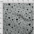 thumbnail image 3 of oneOone Polyester Spandex Gray Fabric Doodle Sewing Material Print Fabric By The Yard 56 Inch Wide, 3 of 4