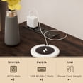 thumbnail image 4 of HOMCOM Ensemble de 2 Tables d'Appoint, Ensemble de Tables de Nuit avec Prises de Recharge, Blanc, 4 of 10