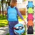 thumbnail image 4 of Uuiauoio Foldable Backpack Minimalist Design Lightweight Student Backpack Zipper Strip Side Mesh Pocket Compact Storage Easy Carry Travel Daypack, 4 of 4