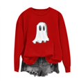 thumbnail image 2 of Chandails Molletonnés Oversize pour Femmes Coupe Ample, Liquidation pour Femmes Chandails Molletonnés à Col Rond Tunique à Enfiler, Mode pour Femmes Automne Hiver Halloween Lunettes Fille Imprimé Décontracté Sport Survêtements à Col Rond Manches Longues, 2 of 5