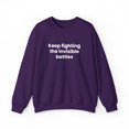thumbnail image 1 of "Keep Fighting the Invisible Battles" -Premium Crewneck Sweatshirts, 1 of 6