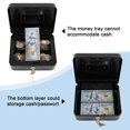 thumbnail image 4 of Metal Lock Box with Key, Cash Box with Removable Tray for Money Storage, Home Office Safe, Small Business Use, Durable Security Organizer White, 4 of 8
