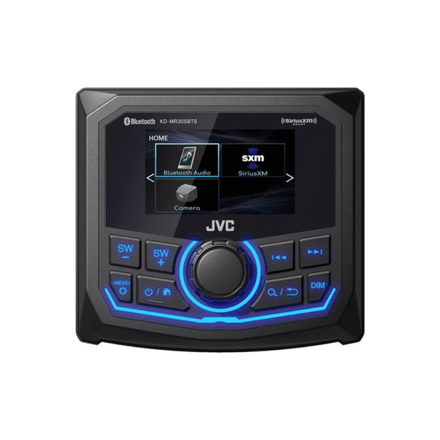 JVC KD-MR305BTS Récepteur Multimédia Numérique Marin Bluetooth MP3 avec Écran TFT LCD 2,7 Pouces
