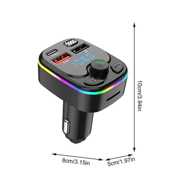 5.0 Car Bluetooths FM Transmitter Wireless LED Display Auto MP3 Player Dual USB Ports Phone Charger For Car Radio Music Adapter