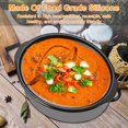 thumbnail image 4 of 2Pcs Silicone Slow Cooker Liners Reusable Slow Cooker Divider for 6-7 QT Pot  Black+Grey, 4 of 9