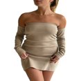 thumbnail image 1 of Women Strapless Mini Dress Solid Color/Cherry Print Bandeau Dress, 1 of 9