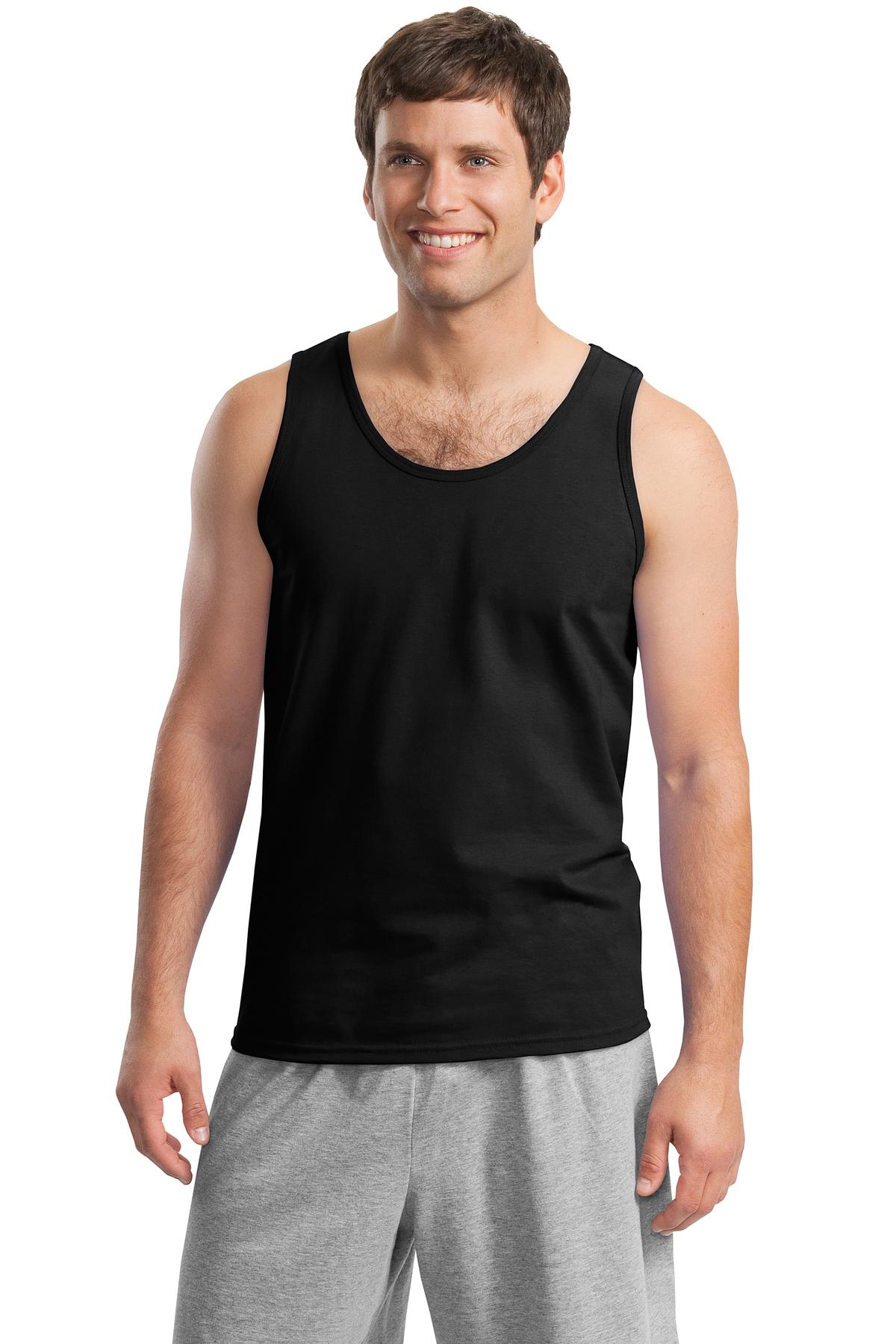 Gildan Men's 100 Percent Cotton U Neck Tank Top. 2200