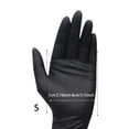 thumbnail image 3 of Gloves | Basic Nitrile Exam Gloves 55 Heavy Duty Powder-Free Disposable Black 100 Pcs for General Use and Environments, 3 of 8