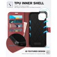 thumbnail image 4 of Case Wallet for iPhone 14 Plus, [RFID ing] PU Leather Stand Folio Cover with 4 Slots [TPU Protective, 4 of 5