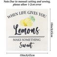 thumbnail image 2 of Summer Lemon Pillow Covers 18x18 Inches Set of 4 Buffalo Check Summer Outdoor Decorations Farmhouse Throw Pillowcase Linen Cushion Case Home Decor for Spring Summer, 2 of 5