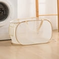 thumbnail image 4 of Birdeem Panier à Linge Pliable avec 2 Compartiments, Panier en Maille Pliable pour Rangement, Grande Capacité 75 L/120 Gal, 4 of 7
