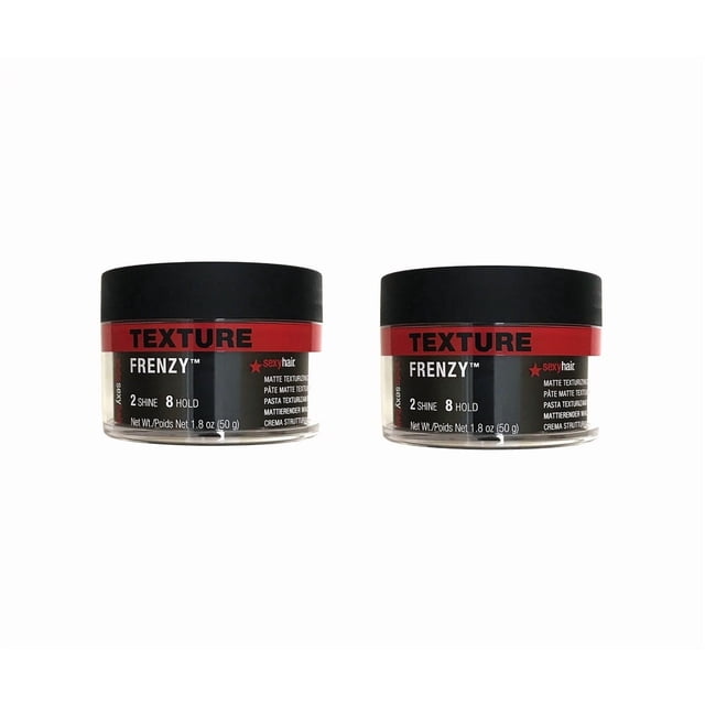 2 Packs Style Sexy Hair Frenzy Matte 2 Shine + 8 Hold Texturizing Paste 1.8 oz
