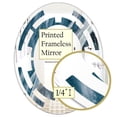 thumbnail image 4 of Designart 'Splash Blue Indigo' Modern Oval Wall Mirror - Space 24x36, 4 of 4