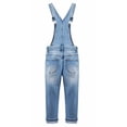 thumbnail image 2 of KIDSCOOL SPACE Girls Washed Distressed Denim Ripped Cotton Jean Overalls,Light Blue,11-12 Years, 2 of 8