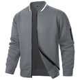 thumbnail image 2 of SHTXOZHI Causal Jackets for Men Zip Up Business Work Jackets Lightweight Long Sleeve Coats, 2 of 4