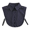 thumbnail image 1 of Blouse Col Chandail Blouse Col à Pois Demi-Chemise Faux Col Insert Col, 1 of 8