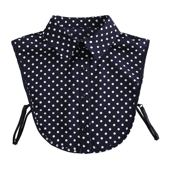 Blouse Col Chandail Blouse Col à Pois Demi-Chemise Faux Col Insert Col