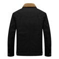 thumbnail image 3 of Qertyioot Hauts pour Hommes Mode Veste Décontractée Extérieur Manches Longues Manteau Chaud, 3 of 3