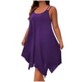 thumbnail image 2 of Ounisa Robe Camisole Midi Fluide Sans Manches à Encolure Dégagée et Ourlet Asymétrique pour Femme Grande Taille, 2 of 8