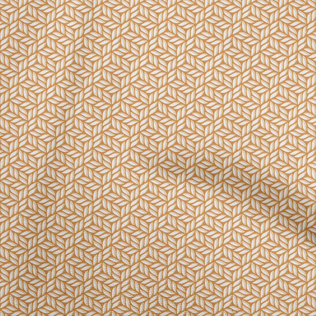 oneOone Georgette Viscose Mustard Yellow Fabric Asian Block Craft Projects Decor Fabric Printed By The Yard 42 Inch Wide