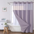 thumbnail image 3 of Shower Curtain For Bathroom 71 in W x 74 in H Reversible Heavy Duty Polyester Fabric With Built-in Large Rings, 3 of 5