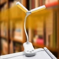 thumbnail image 3 of Vaidha Lampe Livre Compacte à Double Tête avec Recharge, Lumière de Contrôle à Trois Touches, Protection des Yeux, Lampe Livre à Pince, 3 of 3