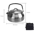 thumbnail image 2 of Bouilloire de Camping en Acier Inoxydable Légère 0.8L - Chauffage Rapide et Portable!, 2 of 9