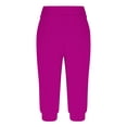 thumbnail image 4 of Timegard Womens Sweatpants Capri Pants Cinch Bottom Solid Color Cropped Joggers Workout Pants with Pockets, 4 of 6